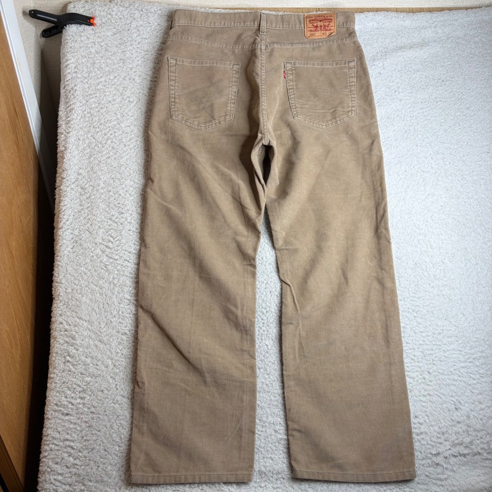 Levis 569 Loose Straight Corduroy Pants Mens 36x32 Tan Khaki 00569-0613 baggy